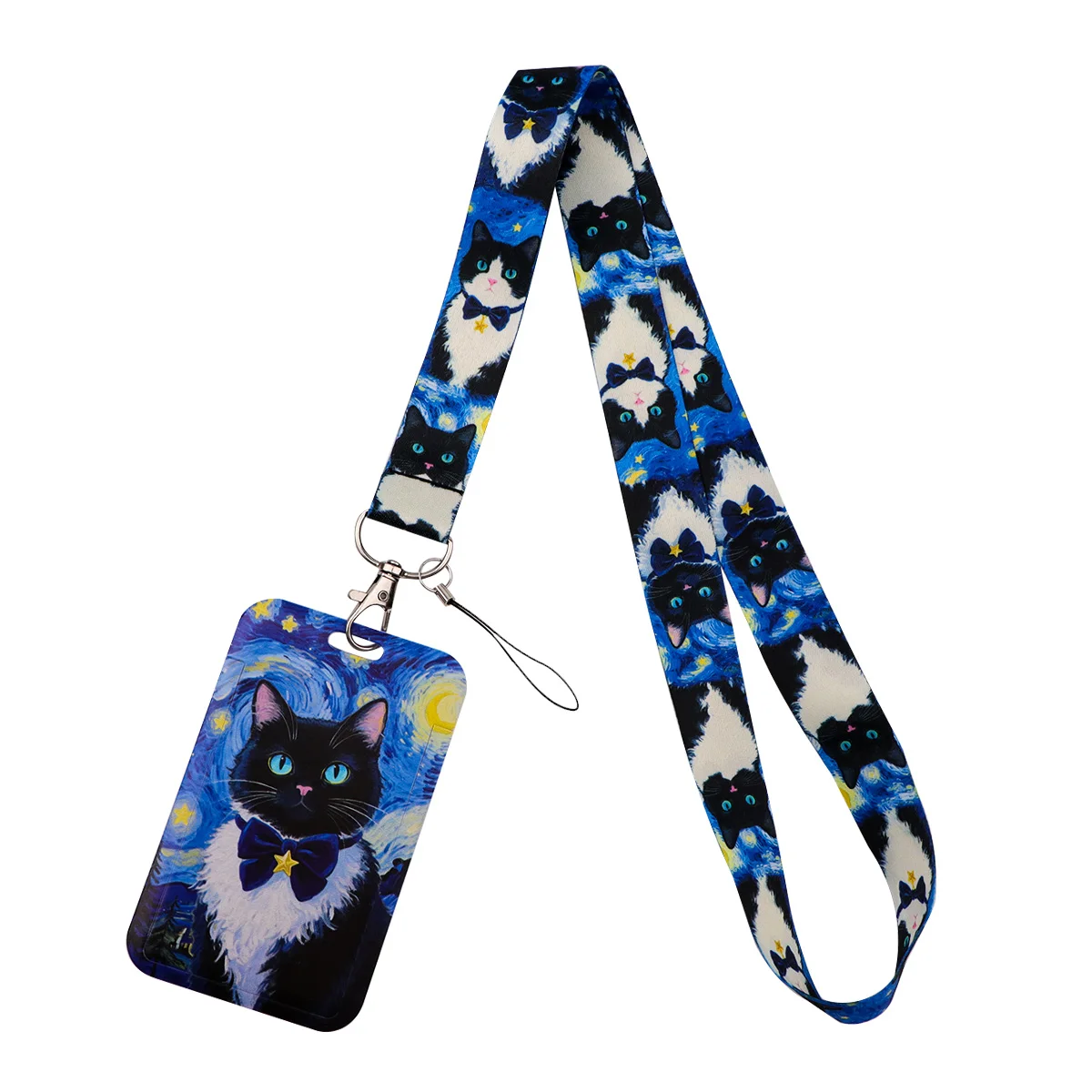 Cute Black Cat Credential Holder Pink Pig Lanyards for Key Neck Strap For Card Badge Gym Keyring Accessories Gifts for Friends - view 5