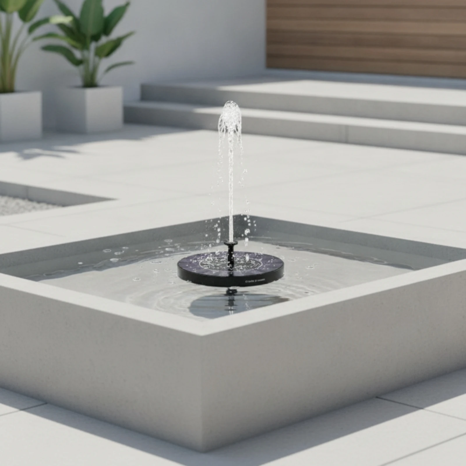 Floating Solar Pond Fountain Pump Circular Solar Floating Pond Aerator Quick Setup Portable for Ponds, Birdbaths