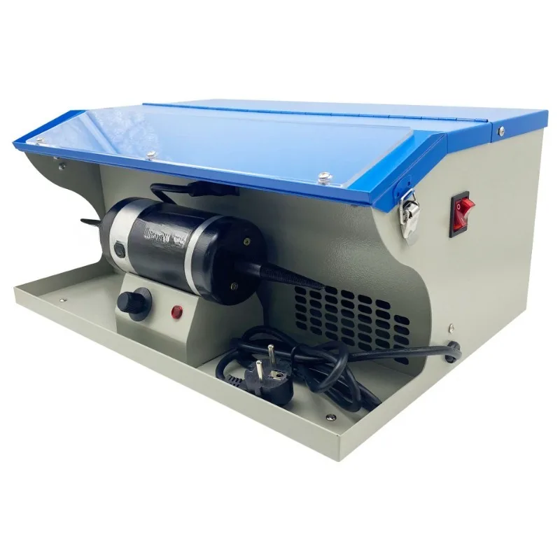 DM-5 Desktop Double-Headed Cloth Wheel Dust Collection Grinding Machine Polishing Machine with Light Tube Electrodeless Speed