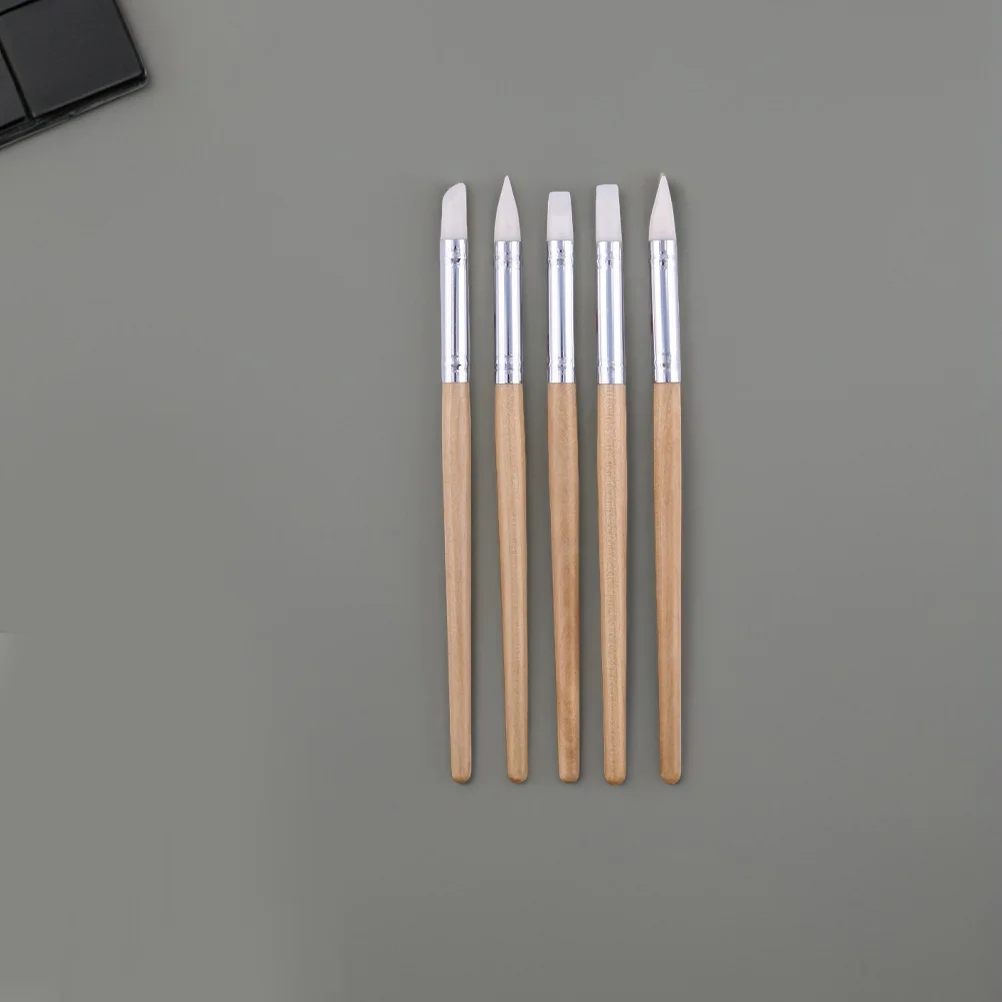 10 قطعة طرف السيليكون أدوات النحت الطين لينة رئيس الفخار نحت أقلام الطين تشكيل مجموعة لمشاريع النمذجة الحرفية