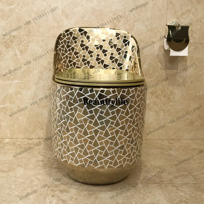 J132 Creative color gold toilet electroplated gold water-saving toilet