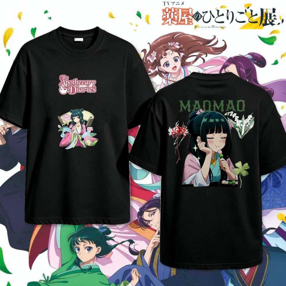 Manga The Apothecary Diaries Maomao Anime Character Print Tshirt Unisex Cotton T-Shirt Summer Casual Wear for Men and Women