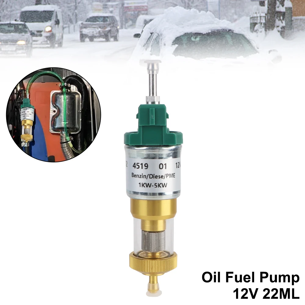 12V 22ML Accessories Heater Fuel metering pump 1KW-5KW Ultra Quiet Fuel Air Car Pump Universal Silent Fuel Pump