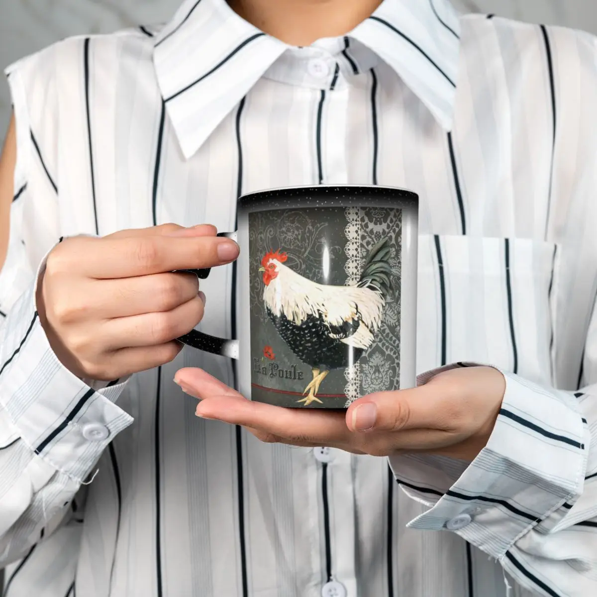 Poultry Rooster Farm Chicken  Mug Funny Ceramic Coffee Cups Tea Mugs Milk Cup Drinkware Gifts for Friends