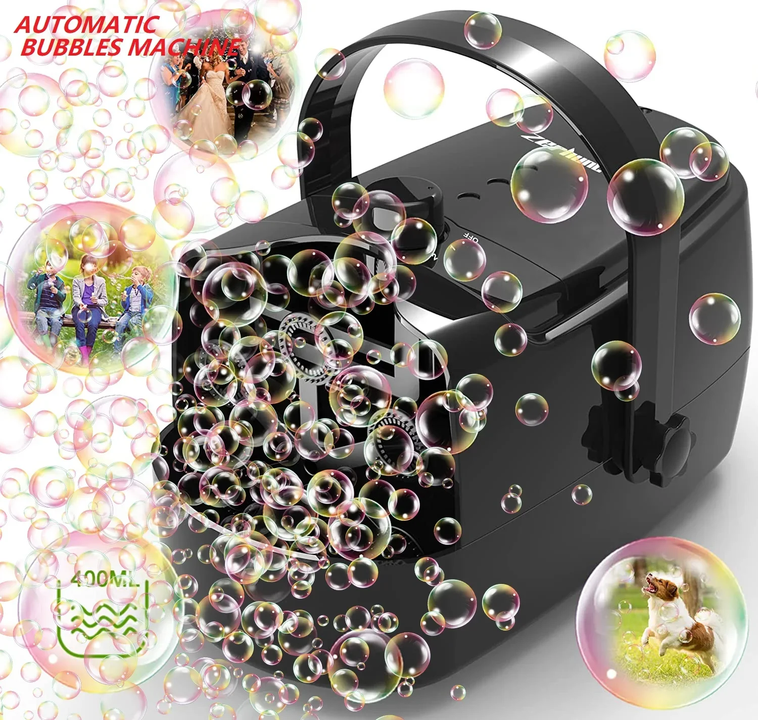 Automatic Portable Bubble Machine Remote-Control Battery Model Plug-in & Cordless Perfect for Weddings Parties And Stages