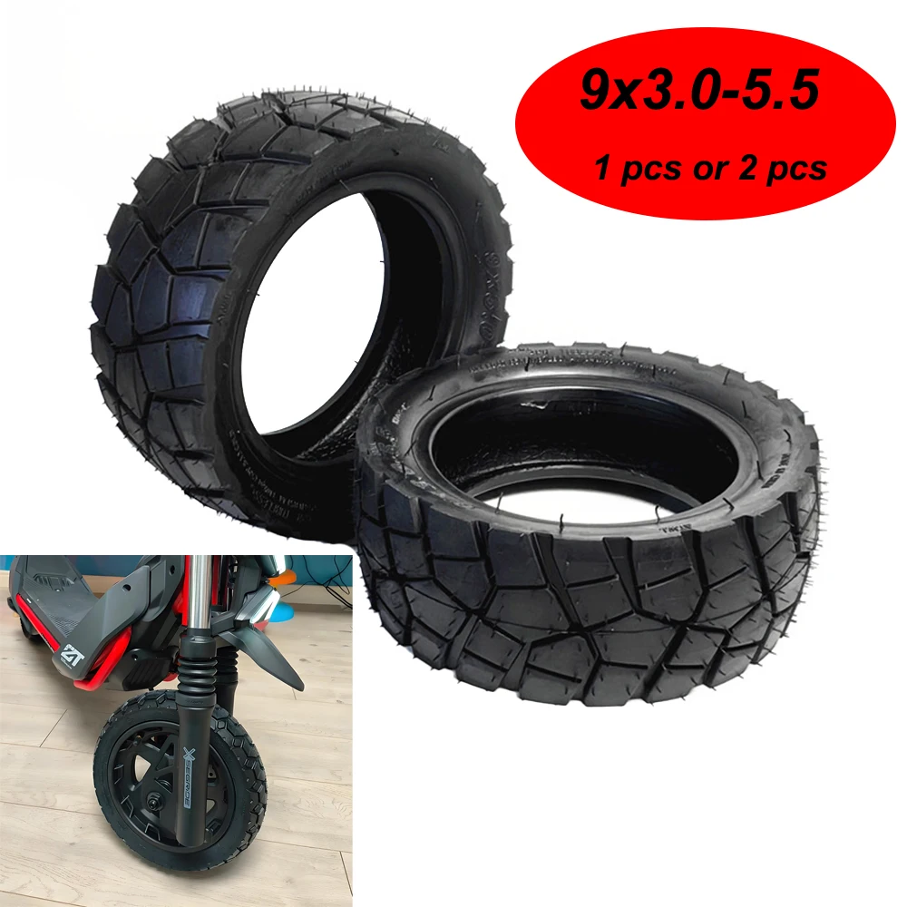 

High quality 9“ 9x3.0-5.5 Tubeless Tyre for Kukirin G2 Pro 2024 Version Front and Rear Wheel Tire Electric Scooter Accessories