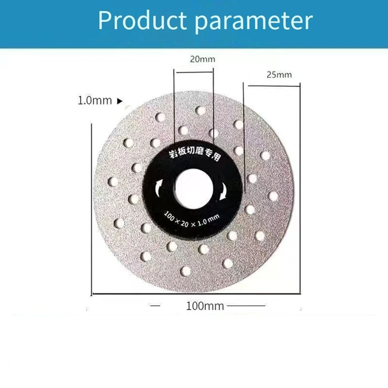 Angle Grinder Cutting Blade For Stone Ceramic,4In Super Thin Tile Saw Blade,Rock Slab And Tile Cutting Grinding Disc 5PC