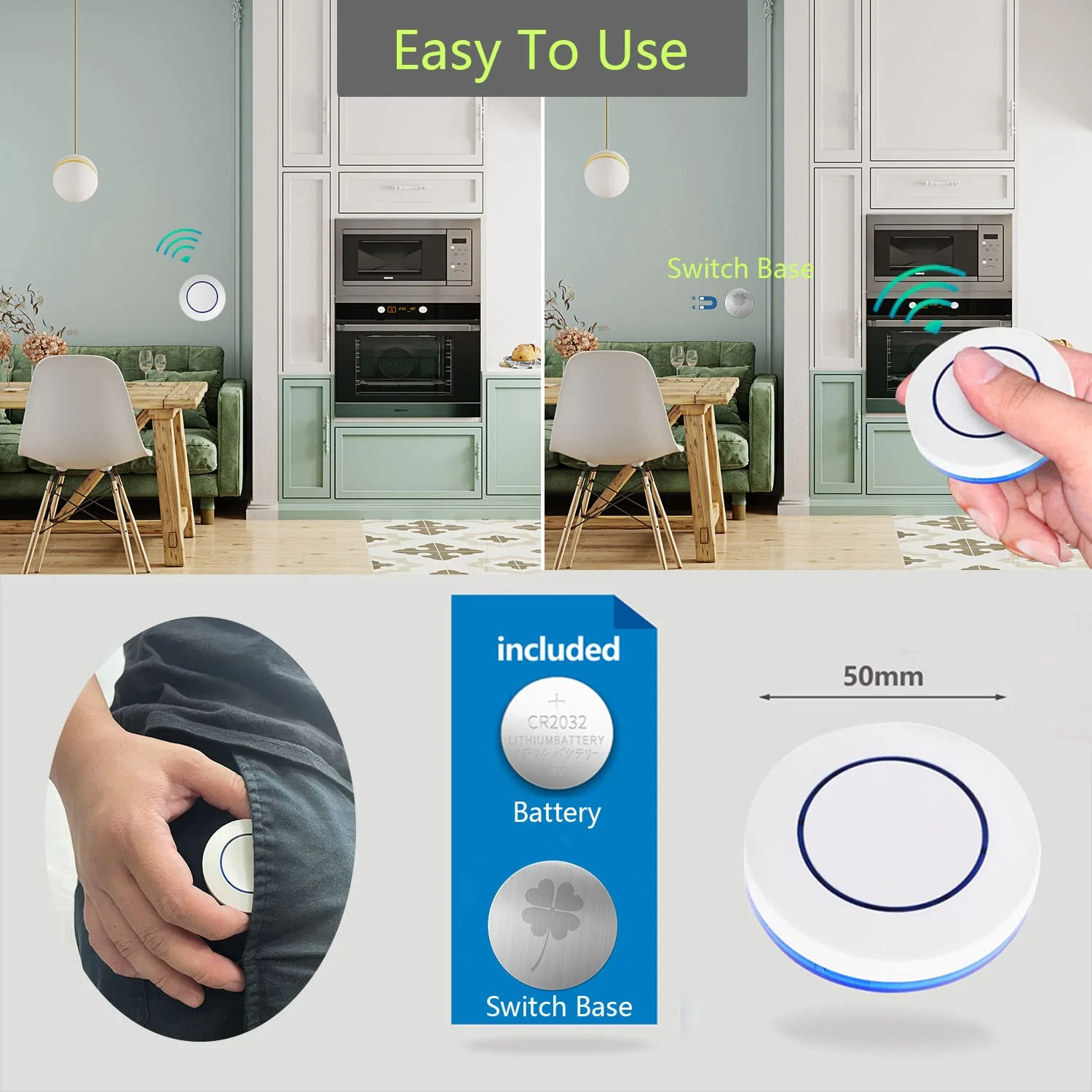 Wireless Sockets with Remote Control, Wireless Transmitter, Programmable Socket, 100 M Wireless Range, 3500 Watt, Smart Socket