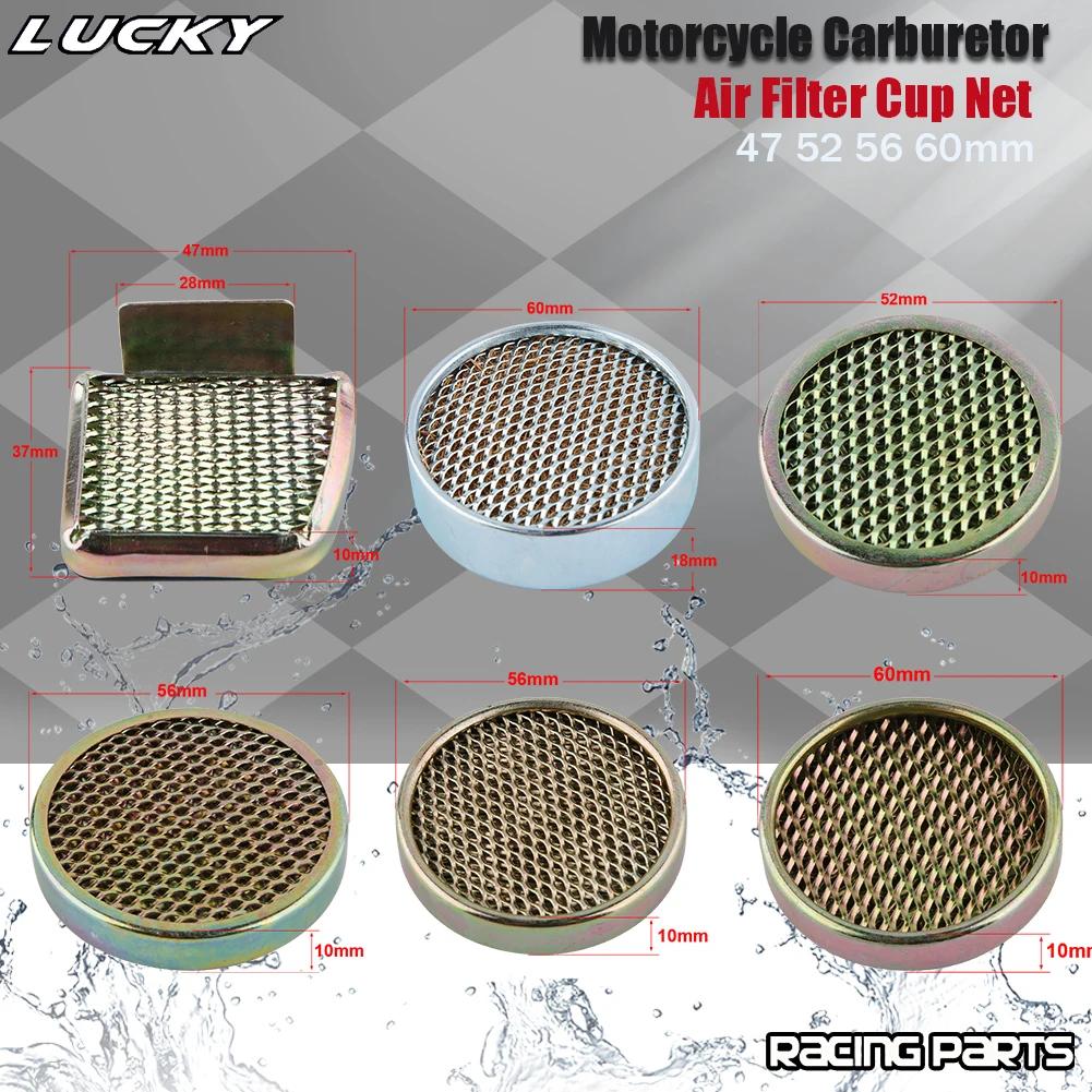 Motorcycle Carburetor Air Filter Cup Net Velocity Stack Metal Fits Universal 47 52 56 60mm Carb Part Dirt Pit Bike