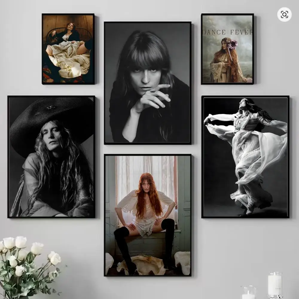 F-Florence The Machine Band Poster HD Art Mural Wallart Poster Waterproof Vintage Print Decor for Home Decoration DIY Durable