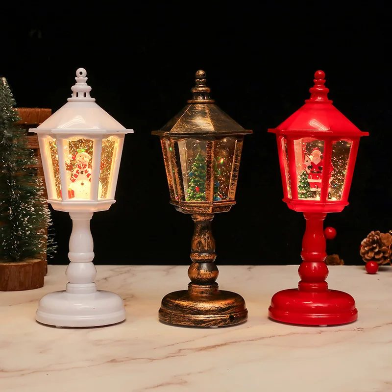 

Christmas Decorations Glow Water Hexagonal Table Lamp Christmas Ornaments Nightlight Creative Ornaments Christmas Gifts
