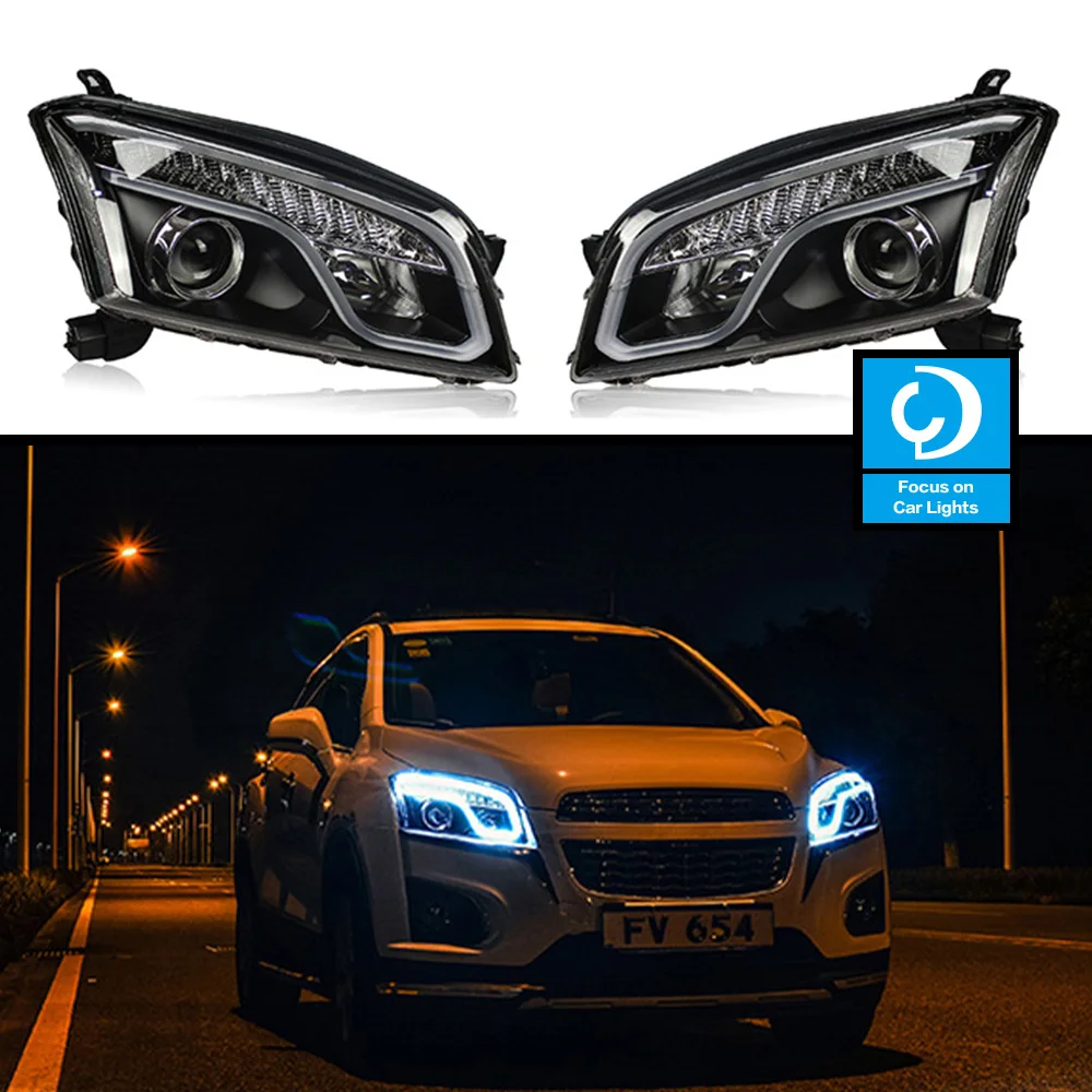 Car Front Headlight For Chevrolet TRAX 2014-2016 LED HeadLamp Styling Dynamic Turn Signal Lens Automotive Accessories Assembly