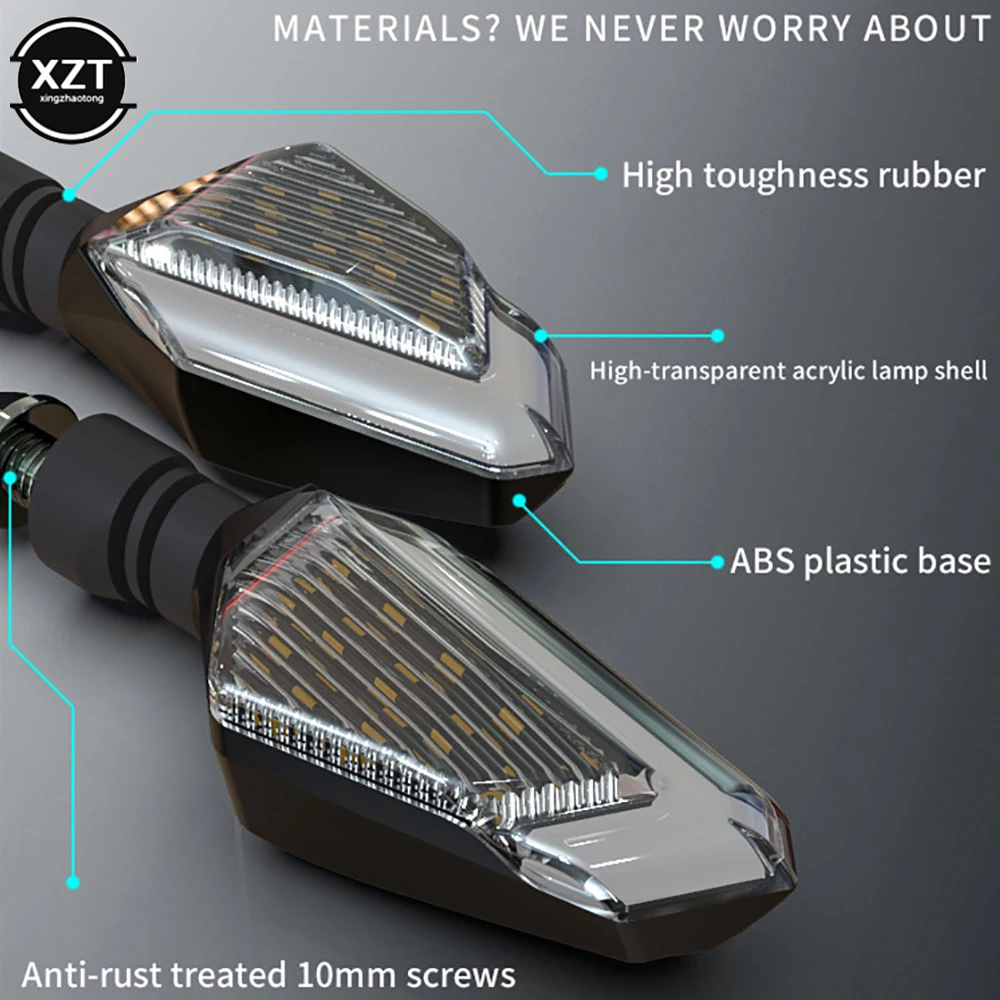 2PCS Motorcycle LED Turn Signal Light DRL Daytime Running Lights Indicator Blinker Lamp for Kawasaki BMW Hayabusa Yamaha Honda image 4