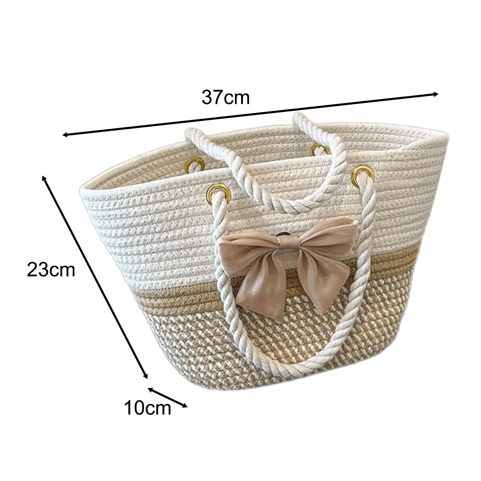 Woven Tote Bag Summer Storage Bag Shopping Bag Street Boho Fashionable Purse