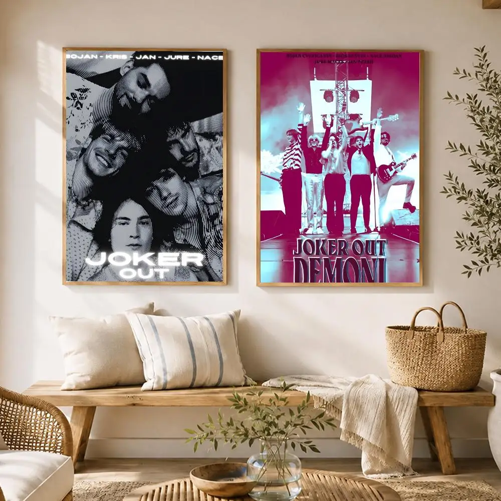 Band Joker Out Poster HD poster wall art self-stick no-residue for home cafe office great gift