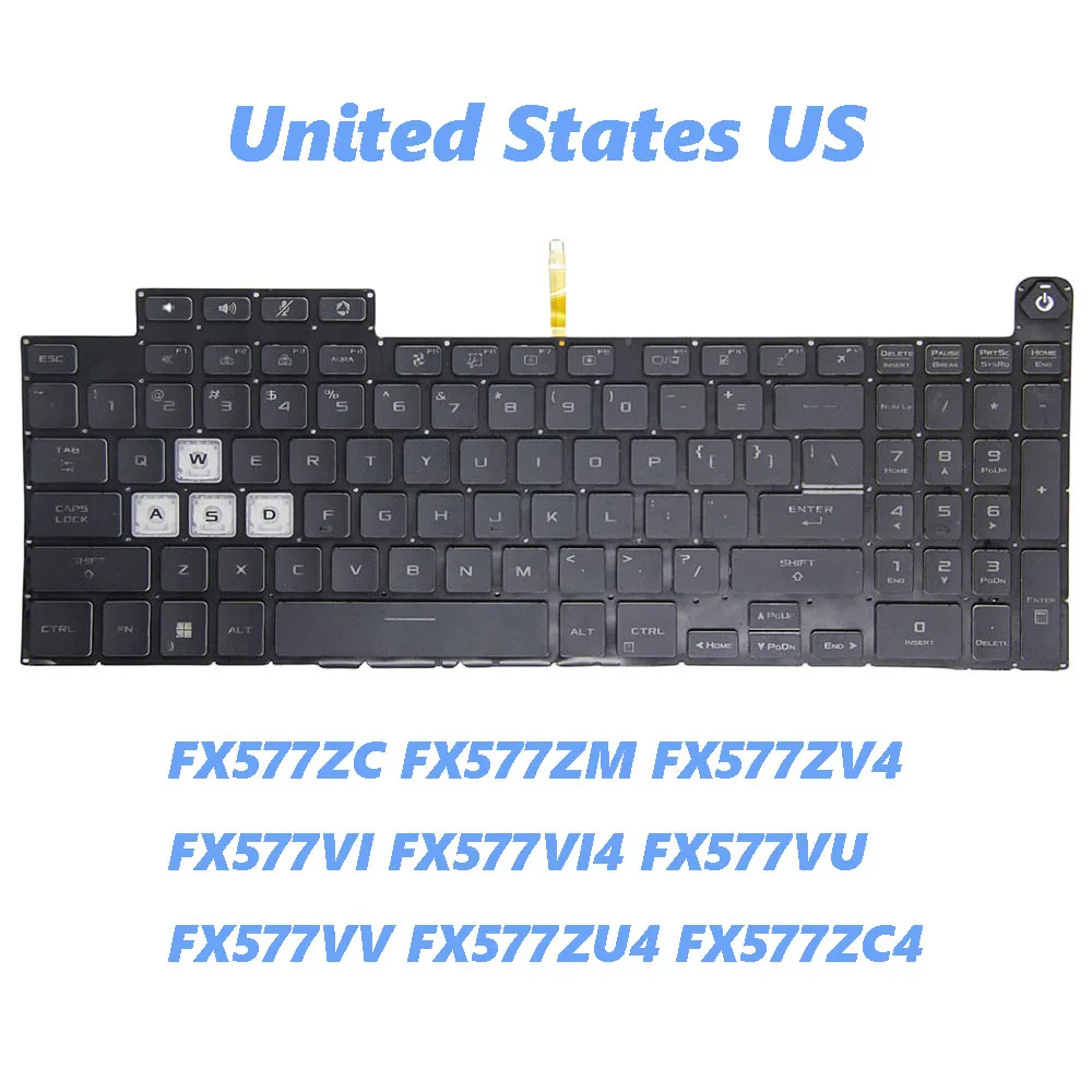 

Клавиатура США для ASUS TUF Gaming F15 FX577ZC FX577ZM FX577ZV4 FX577VI FX577VI4 FX577VU FX577VV FX577ZU4 FX577ZC4 с цветной подсветкой