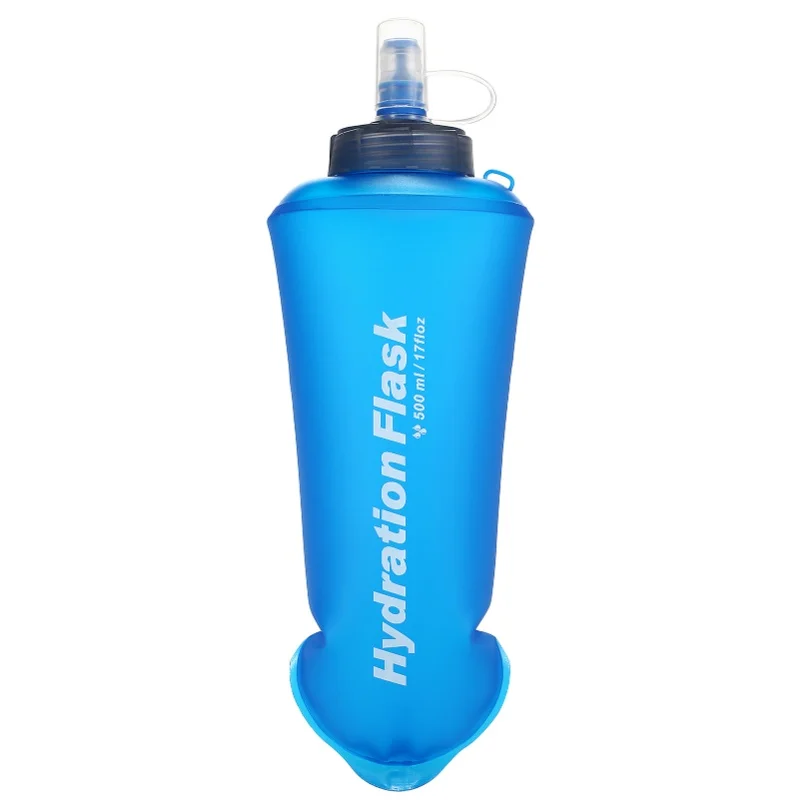 500ML Soft Collapsible TPU Water Bottle Portable Lightweight Flexible Water Bottle For Running Hiking Cycling Climbing