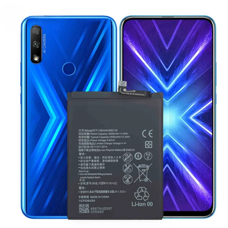 New HB446486ECW Battery for Huawei Honor 9X Pro /Y9S/P Smart Pro/Y9 Prime 2019/Y9P Replacement  Capacity Phone Battey