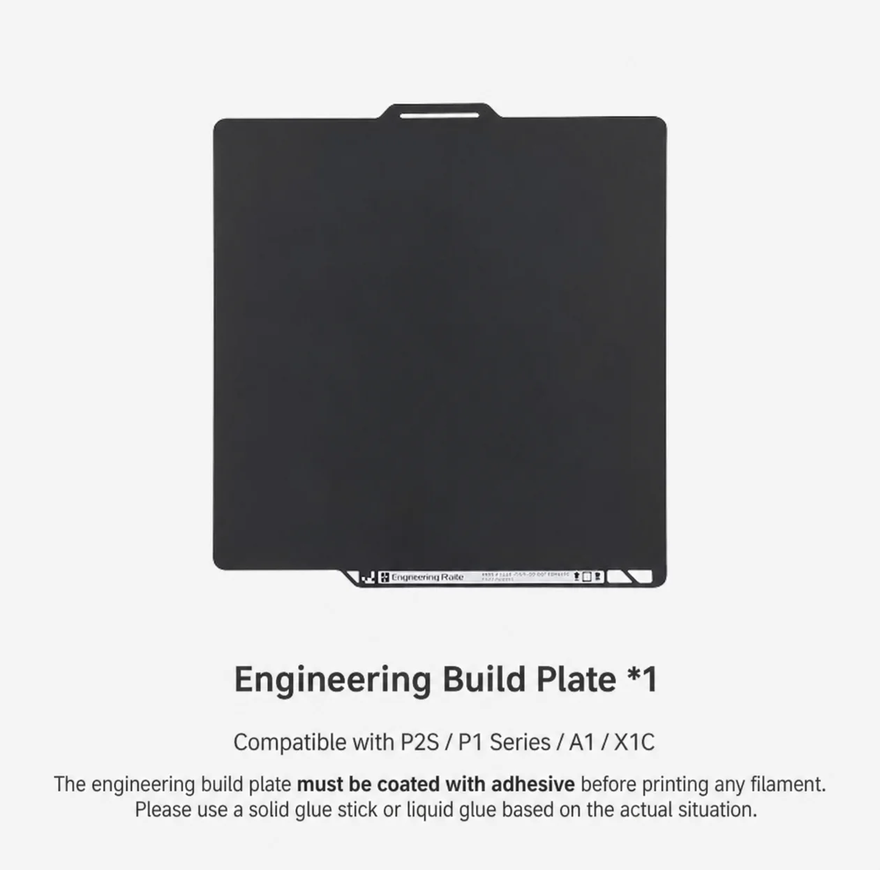 Engineering Material Printing Plates 3D Printer Accessories Glossy Finish Build Plate Compatible with Bambu Lab X2D P2S P1 A1 X1