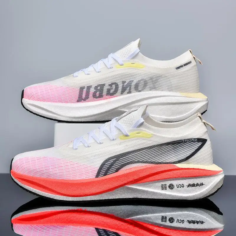 

Men's Shoes Breathable All-match Mesh Shoes Sports Carbon plateShoes Men's All-match Wear-resistant Running Shoes for Men