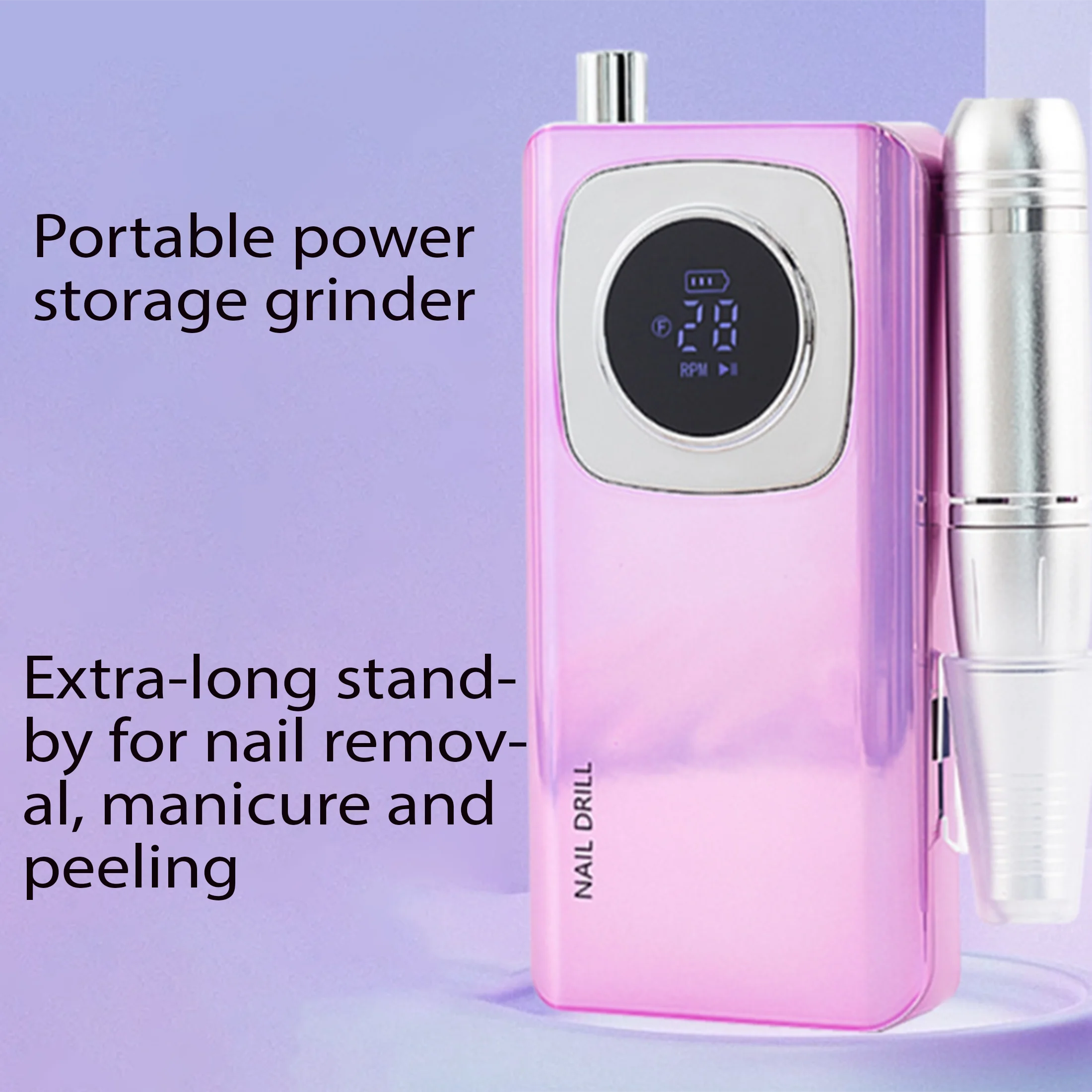 Smerigliatrice elettrica per ricarica delle unghie, strumento per la rimozione delle unghie, smerigliatrice per lucidatura, smerigliatrice per manicure, lavori per tagliare.