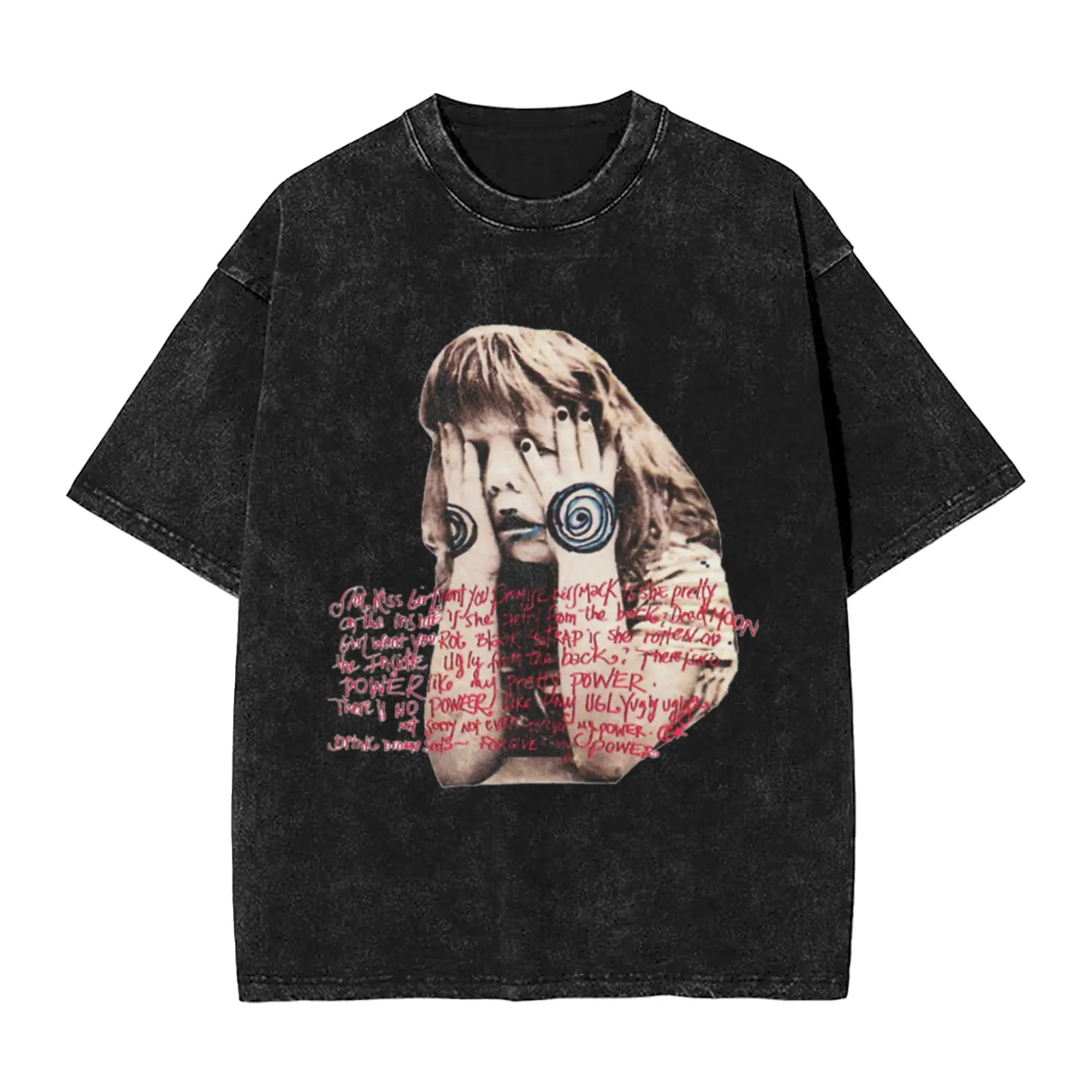 Dead Moon Girl Classic Chic A T-Shirt Oversized Short Sleeve Men's Women's Cotton Tees Tops