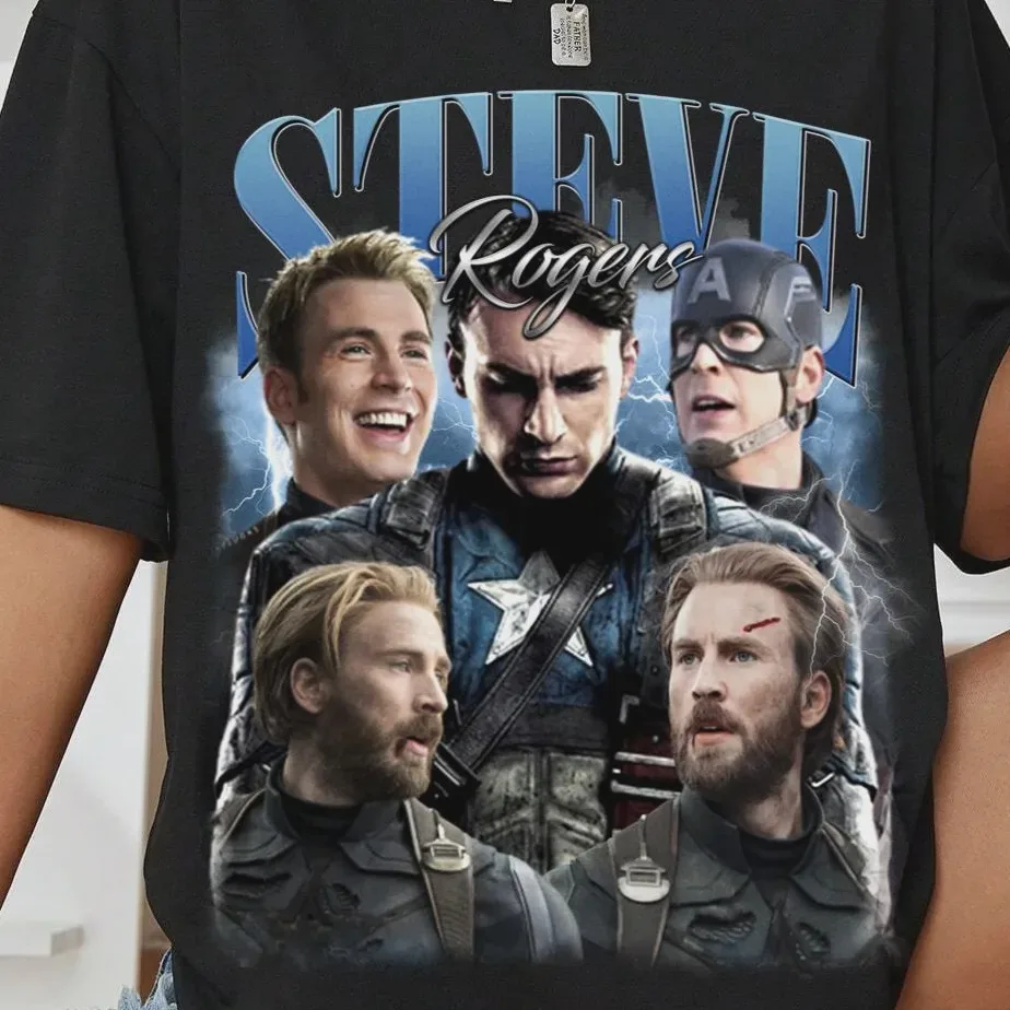 2026 Avengers Style Chris Evans Men's and Women's Summer Pure Cotton T-shirt Fan Style Comfortable, Breathable, High-quality