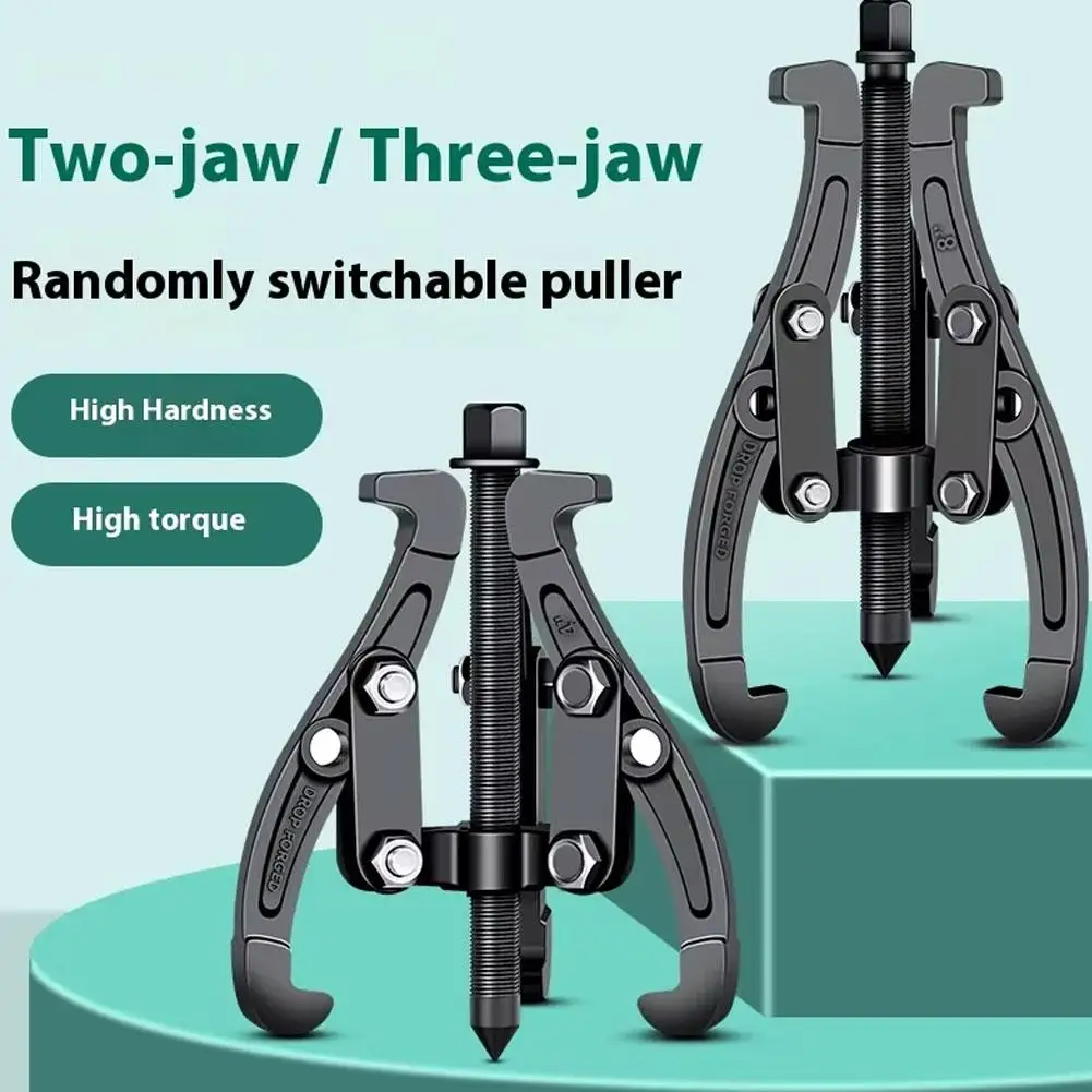 

3/4/6/8Inch Three-Jaw Gear Puller Reversible Pulley Remover Tool Bearing Flywheel Removal Kit Heavy Duty Professional Grade