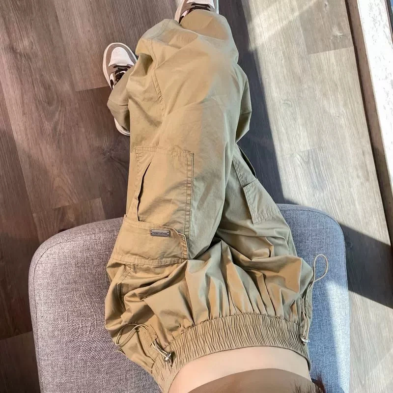 

Повседневные женские брюки для джазовых танцев, рабочая одежда, длинные брюки с высокой талией, уличный стиль, весна-осень, новый модный комплект для стильных девушек