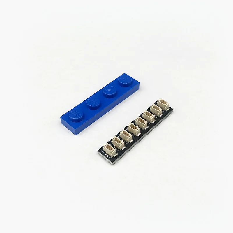 LED-Beleuchtungsset-Zubehör, 5 Stück 0,8 mm 2-Pin-Erweiterungsplatinen-Sockel, kompatibel mit MOC-Bausteinen, DIY-Modellspielzeug – Detail 8