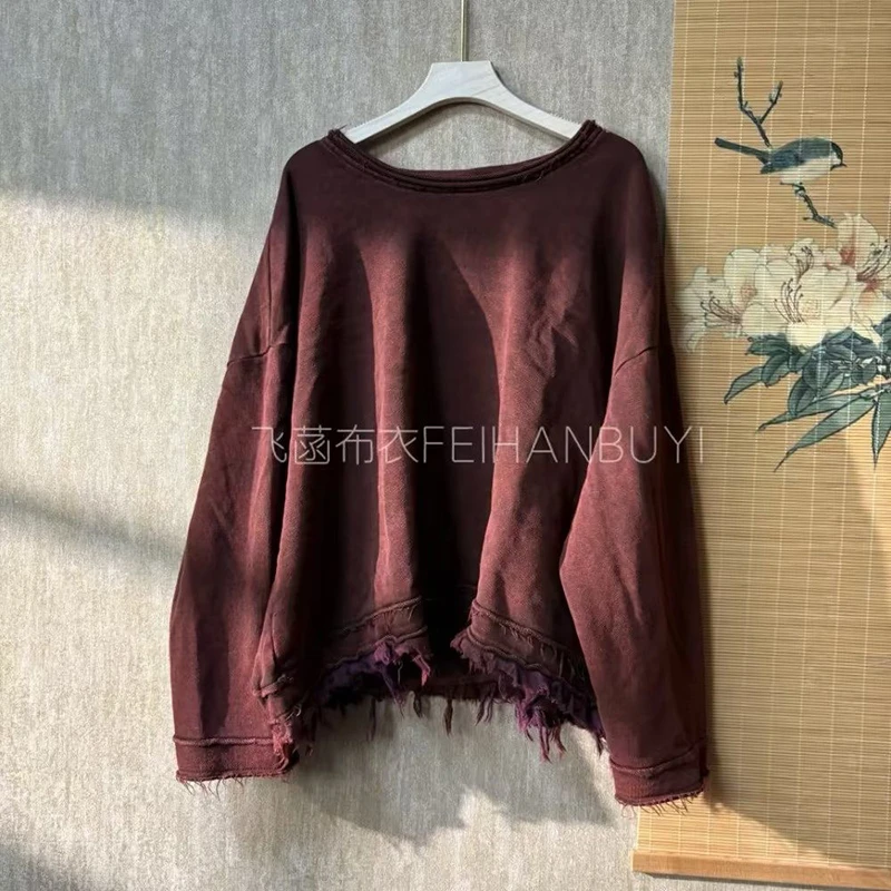 

Spring 2026 New Arrival Women Loose Casual All-matched Cotton Pullovers Hoodies Vintage Long Sleeve O-neck Sweatshirts F69