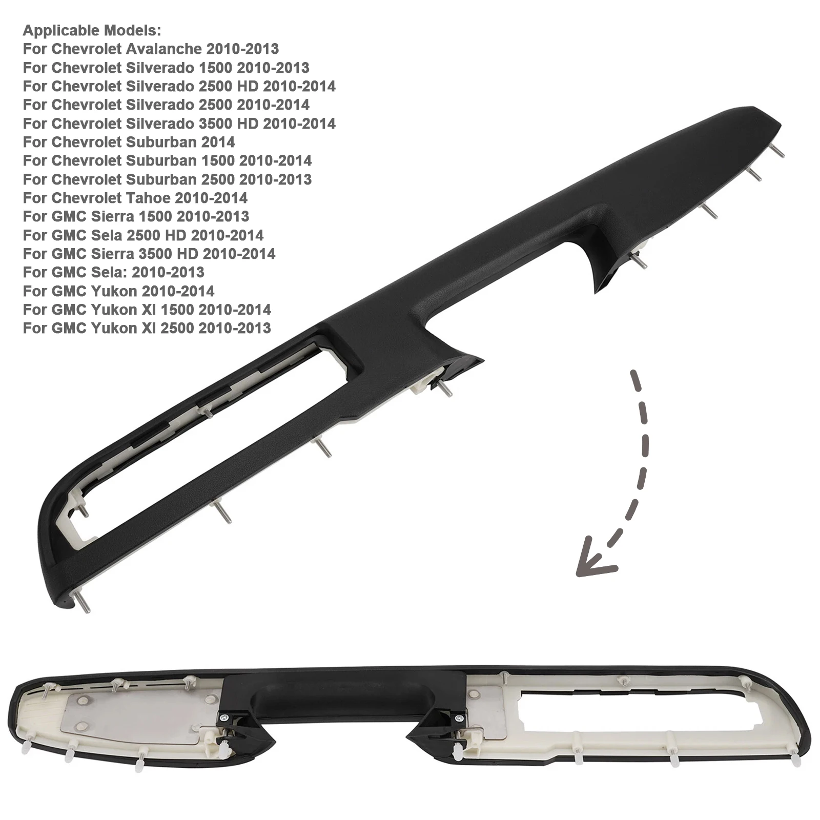 

Replace Left Front Door Armrest with Door Release Handle Front Driver Side Armrest for Chevrolet Silverado Tahoe 2010-2014