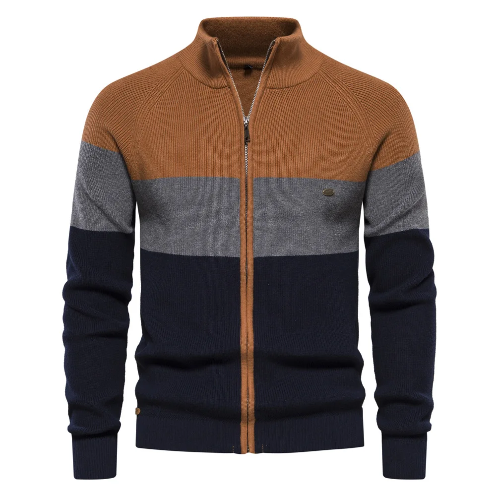 

2024 New High Quality Men's Knitted Sweater Retro Jacket European Size Autumn and Winter Sweater Cardigan Trendy Jacket for Men