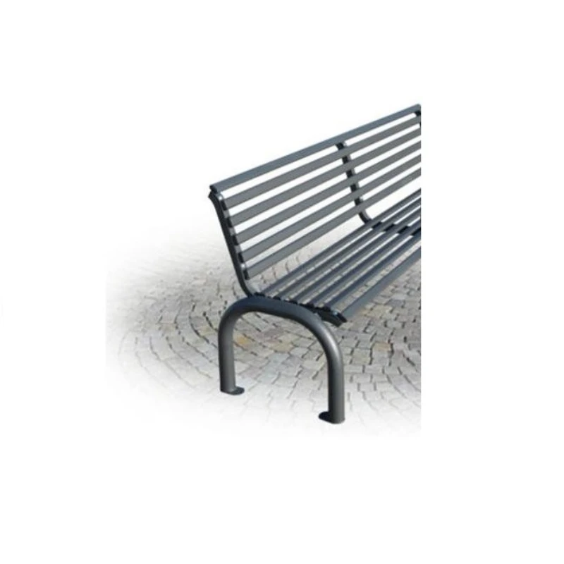 

Hgh quality outdoor metal bench with backrest made in Italy for urban furniture