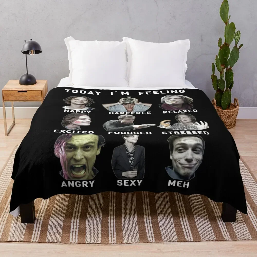 

Spencer Reid - Matthew Gray Gubler - Funny Feelings Throw Blanket Beautifuls Blankets For Sofas Decorative Sofas Blankets