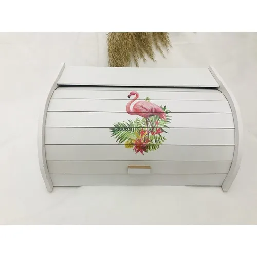 Evimsan Flamingo Pattern Bread Cabinet