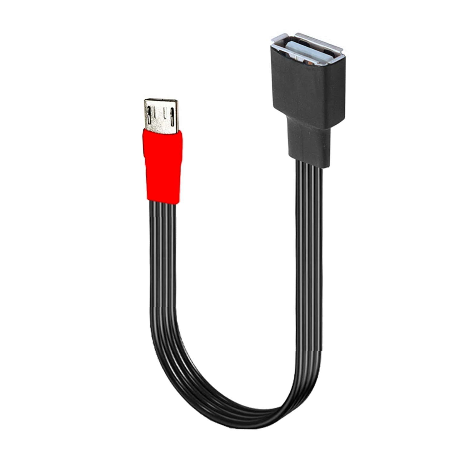 Micro flat to OTG USB cable suitable for phones and computers function on micro usb male to USB 2.0 female adapter at 90 degrees