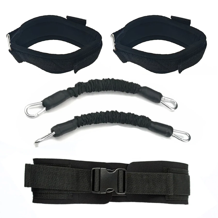 5pc Fitness Jump Training Resistance Band With Belt Leg Bounce Speed Agility Training Musculation Workout Exercise Gym Equipment