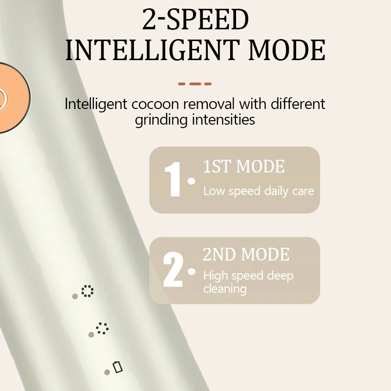 เครื่องตัดหนังเท้าไฟฟ้าใช้สำหรับขจัดผิวหนังที่ตายแล้ว ซ่อมแซมเท้า และขจัดหนังด้านบนเท้า มีหัวขัด 2 หัว