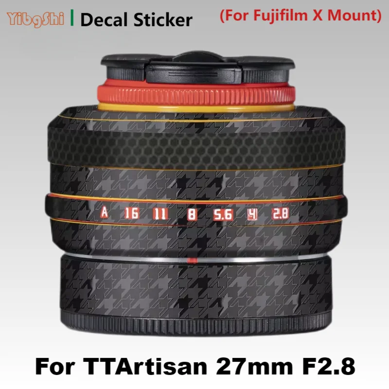 

Индивидуальная наклейка для TTArtisan 27 мм F2.8, наклейка на кожу объектива, виниловая пленка, защитное покрытие для Fujifilm X Mount 27 2,8 F/2,8