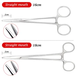 16Cm/18Cm weterynaryjne szczypce do igieł chirurgicznych, zacisk hemostatyczny uchwyt do narzędzi zacisk igły zszywania zwierząt gospodarskich