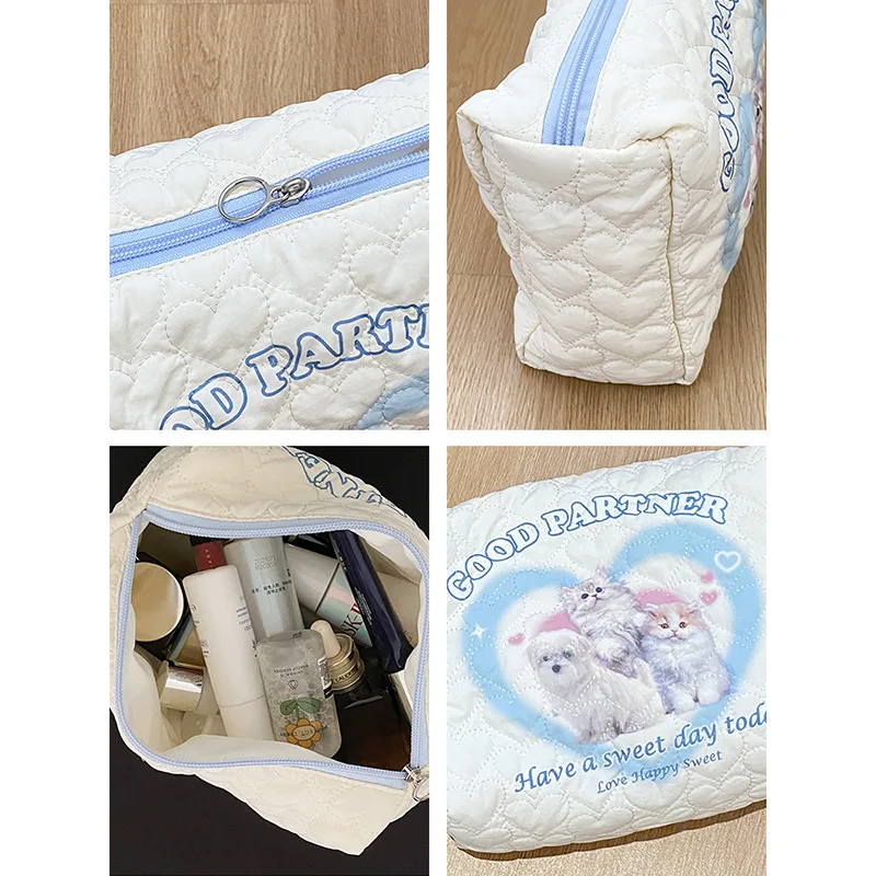 Youda New Style polyester Fabric Clutchbag for Women Adorable Cat Pattern UU Handbag Makeup Cosmetic Bag Travel Storage Bags