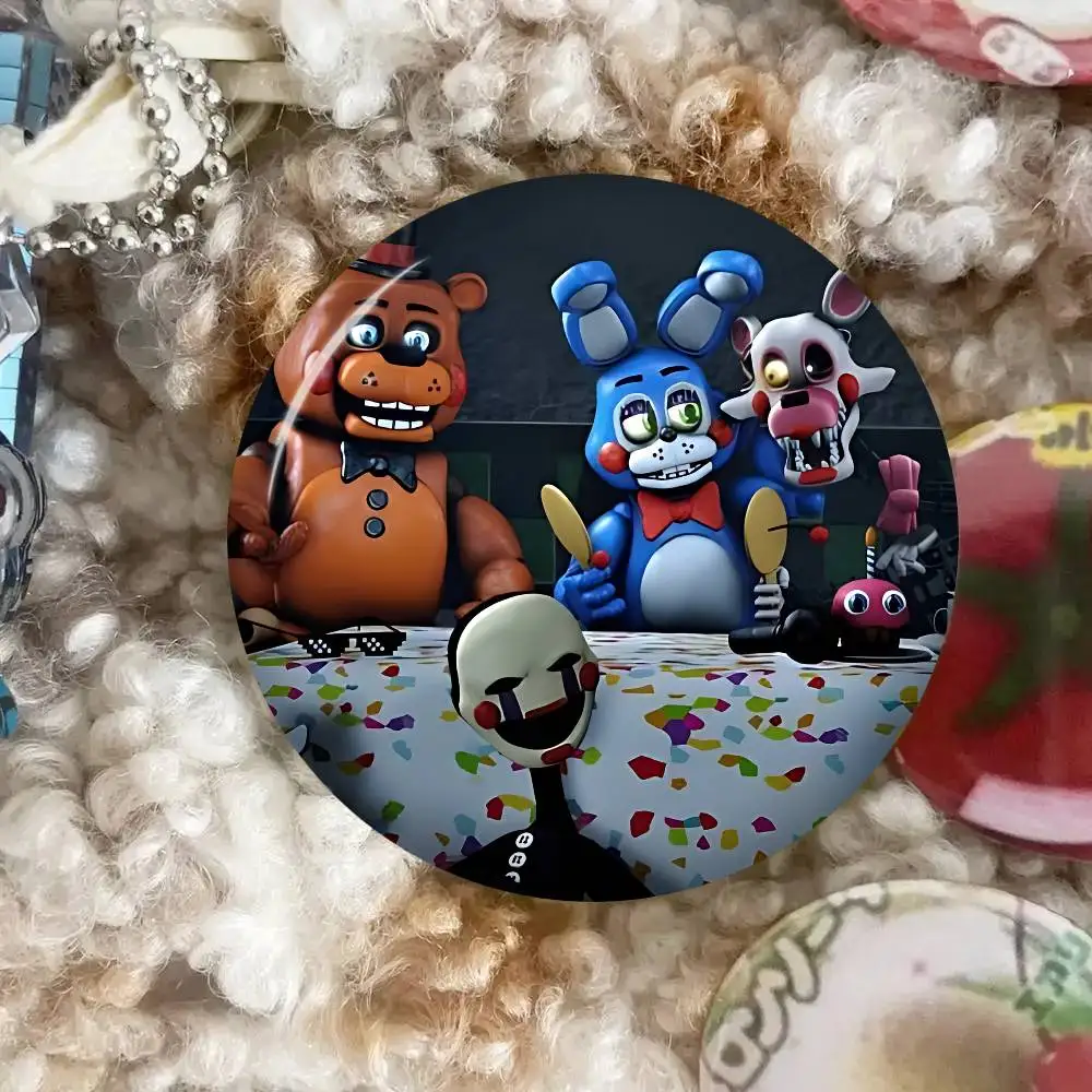 F-FNAF Five-nights-At-Freddys Customizable Soft Button Pin For Women Creative Jewelry Funny Badge Cartoon Lover Hat
