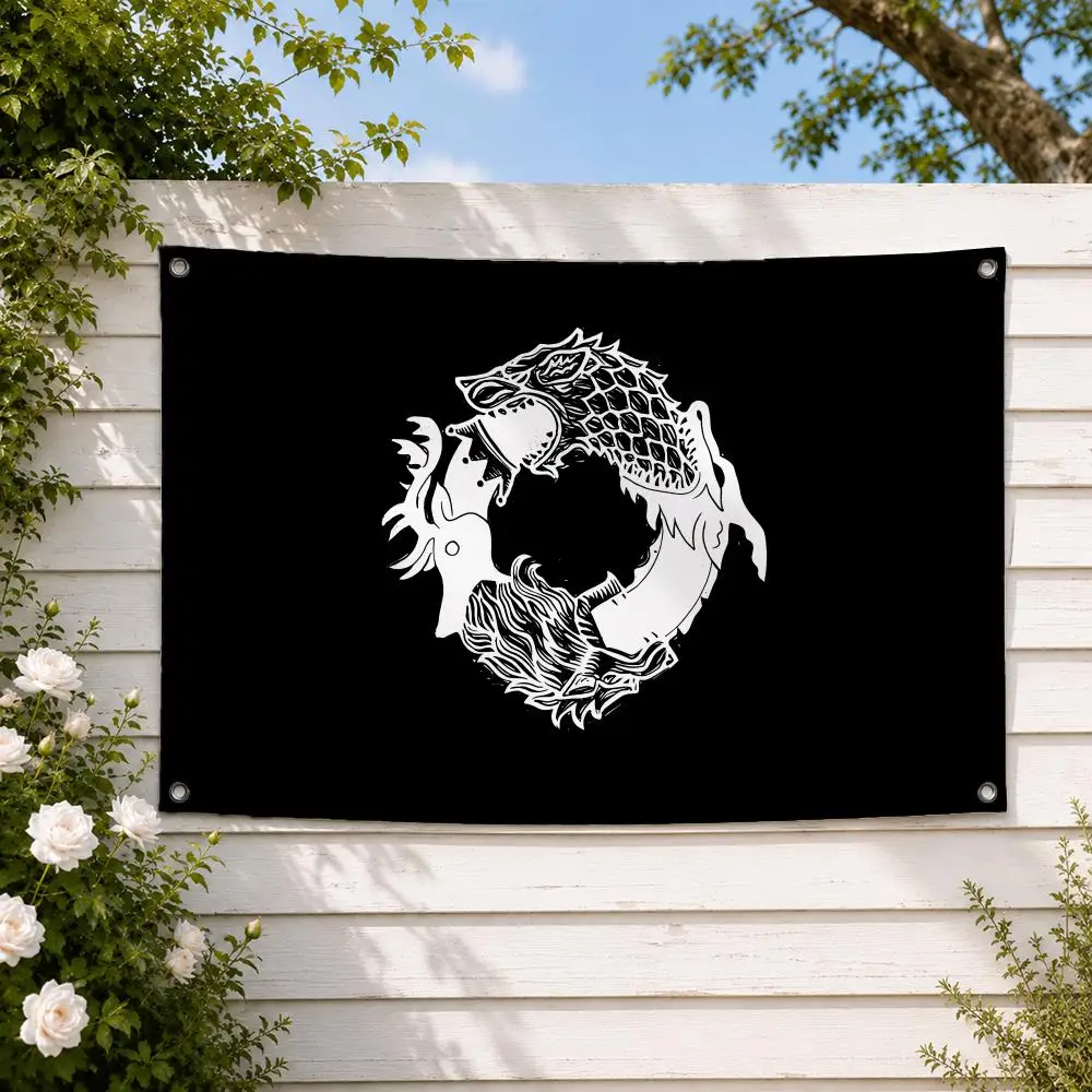 TVSeries‑Game Of Thrones Family Sigils banner,wall hanging flag,indoor outdoor wall decor,yard garden porch patio