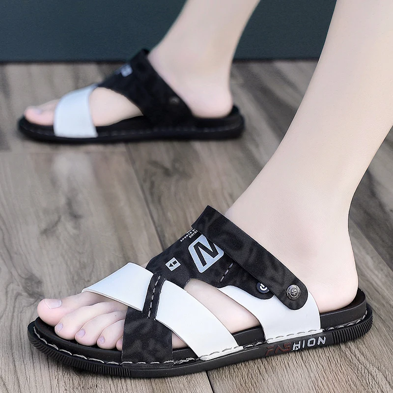 Summer New Men\'s Sandals Comfortable and Non slip Slippers Outdoor Beach Sandals Casual Flat Shoes