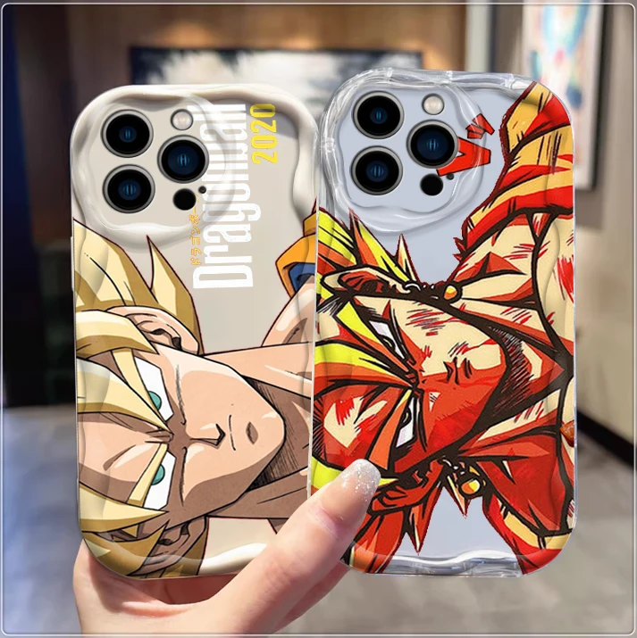 D-Dragon Ball Goku Majin Buu For Apple iPhone 15 14 13 12 11 XS XR X Pro Max Plus Wave Oil Back Phone Case