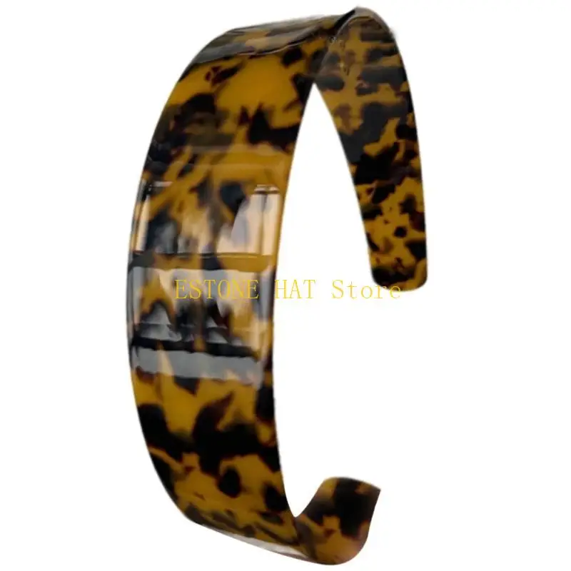 49MF Vintage Tortoiseshell Color and Shell White Wide Headband Comfortable Headpieces for Elegant Women's view 4