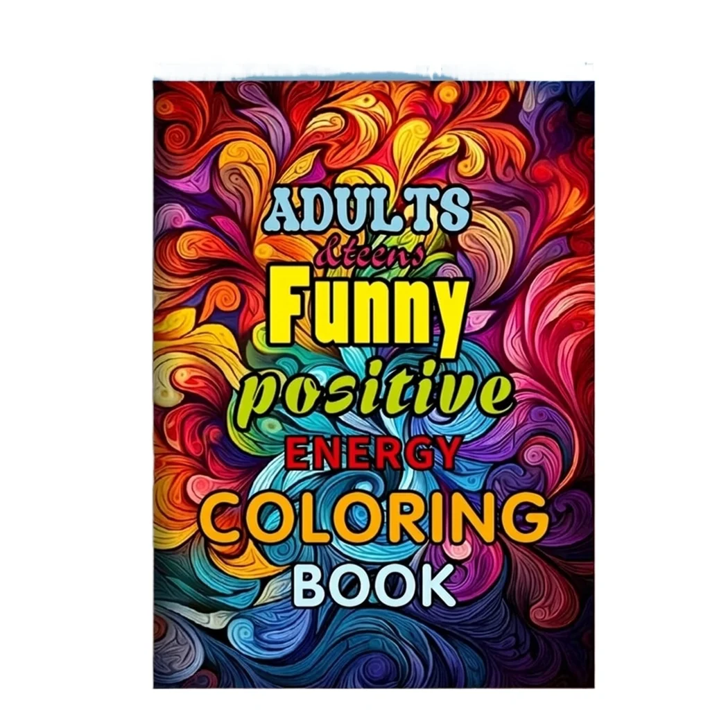 New Hot Selling A4 Positive Energy Fun Adult Coloring Book Doodle Drawing Fill-in Painting Book