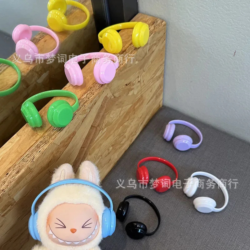 

Кукольные наушники для Labubu V1 V2 V3 15 см 17 см, гарнитура Labubu, аксессуары для кукол