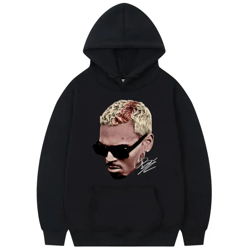 

Rapper Chris Brown Graphic Hoodie Men's Women's Hip Hop Vintage Hooded Sweatshirts Fashion Casual Oversized Pullovers Streetwear